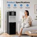 OSTBA Bottom Loading Water Cooler Dispenser for 3 & 5 Gallon Bottles, Hot, Cold & Room Water, LED Display, Child Safety Lock, Stainless Steel Tank Water Dispenserfor Home & Office