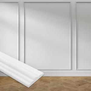 Hungbak 118"L x 1.5"W Peel and Stick Chair Rail Panel Molding, Lightweight Trim for Home Decoration & Wall Protection