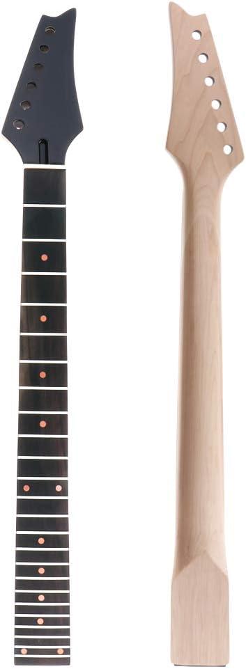 Electric Guitar Neck Maple Head Rosewood Fretboard 24 Fret for IBZ Parts Replacement Black