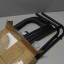 JIUYOTREE Metal Clothing Rack with Wheels, 43.3 Inches Rolling Clothes Garment Coat Rack with Bottom Shelf, Clothing Rack for Hanging Clothes, Coats, Skirts, Shirts, Sweaters, Black