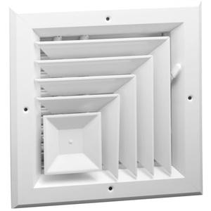 10 x 10 (in) HVAC Vent Cover - Corner Direction Extruded Aluminum Ceiling Diffuser Square [Outer Dimensions: 13" Width