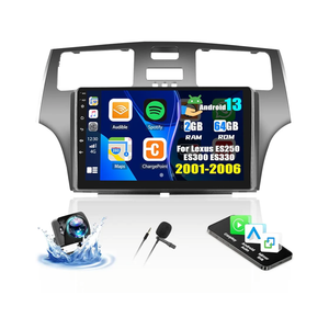 Hikity Car Stereo for Lexus ES250 ES300 ES330 2001 2002 2003 2004 2005 2006 with Wireless Apple Carplay Android Auto, 2+64G Android 13 9 Inch Touch Screen Car Radio GPS WiFi Backup Camera