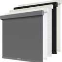 Cordless Blackout Roller Shades Blinds for Windows Free-Stop,Pull Down Room Darkening with Valance,Thermal Insulated Woven Fabric Window Door Blinds for Home,Office,Grey 35" W x 72" L (35"W x 72"H)