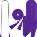 24 pcs Graduation Honor Cords 68" Grad Braided Honor Cord with Tassel Honor Rope Grad Cords Bulk for Graduation Students Bachelor Master Doctoral Gown Grad Decor (Purple)