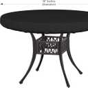 Covers & All Round Table Top Cover, 18 Oz Heavy Duty Waterproof UV & Weather Resistant Patio Table Cover, Outdoor Table Cover for Patio Outdoor Furniture & Coffee Table (30" Diameter x 4" H, Black)