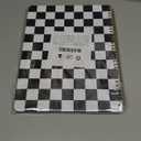 Cute Spiral Notebook journal A4 Aesthetic Pretty Design for Women Girls Kawaii with Pocket, 8.5 x 11 inch, Lined, Black Plaid