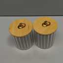 Irenare 2 Pack Glass Jars with Bamboo Lids Bathroom Canisters Apothecary Jars Set Cotton Ball Holder Bathroom Containers Cotton Dispenser Bathroom Storage Organization for Bathroom Farmhouse Favors