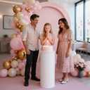 Imprsv 1Pc Cylinder Stands for Party, Large White Cake Stand, Pedestal Display Plinth Pillars for Wedding Ceremony Birthday Party Decor (Roman column shape