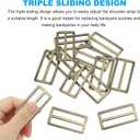 PATIKIL Flat Metal Slide Buckle, Tri-glide Sliders Webbing Strap Belt Adjuster for Leathercraft DIY (38mm, Bronze)