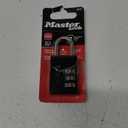 Master Lock Black Combination Padlock, Indoor Gym Locker Lock with Customizable 3-Digit Code for Luggage, Backpacks, Cabinets, 647D