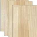 4 Pack Veneered MDF Double Sided Paulownia Wood,MDF Core,6.4mm 1/4th Inch, 10"x16" Unfinished Wooden Canvas Boards Signs for Engraving Painting Crafts