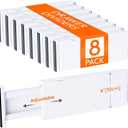 Lifewit 8 Pack Drawer Dividers 4" High,11-17" Adjustable Dresser Drawer Organizers for Clothes, Expandable Dresser Separators in Bedroom/Bathroom/Kitchen/Vanity/Office Organization and Storage, White