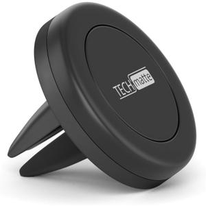 TechMatte Car Mount, MagGrip Air Vent Magnetic Universal Car Mount Holder for Smartphones Including iPhone 7, 6, 6S, Galaxy S7, S7 Edge Black, Portable Electronic Device Mount