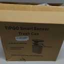 TIPGO Automatic Motion Sensor Bathroom Can with Lid, 2.6 Gallon Touchless Bin, Smart Garbage Can Plastic Slim Wastebasket for Bedroom, Office, Dorm (Grey)