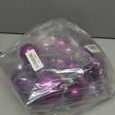 Clear Christmas Ball Ornaments,24ct Shatterproof Plastic Decorative Christmas Ornaments Hanging Xmas Tree Baubles Set with Stuffed Delicate Glittering Decorations for Holiday Party Home Decor(Purple) (Multi-Size/24-Pack)