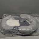 Baby Lounger Pillow for Infant Support Cushion Reflux Breastfeeding Pillow, Bottle Feeding, Tummy Time, Adjustable Baby Wedge Lounger Pillow for Reducing Spit-Up (White Grey)