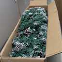 HOLLO STAR 6 ft Prelit Christmas Tree with 250 LED Lights, App Control, Artificial Christmas Tree, Multi-Color RGBW Lights, 914 Flocked Frosted Tips, 58 Pine Cones, Metal Base, for Home, Party