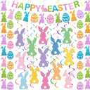 Fullhawl 30 Pcs Happy Easter Decorations Set Easter Party Decoration Egg Bunny Garlands Banner Hanging Swirls Ceiling Streamers Strings for Home Office Classroom Spring Party Decor