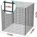 (4 Packs) Plant Protectors from Animals, 14.8" Lx14.8 Wx15.7 H Heavy-Duty Large Wire Plant Cages, Keep Rabbits Out for Vegetables, Shrubs & New Plants