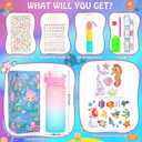 Decorate Your Own Water Bottle Kits for Girls, Christmas Gifts for 5 6 7 8 Years Old Girls, Birthday Gifts for Little Girls, Mermaid Toys for Girls, Mermaid Painting Gifts for Girls
