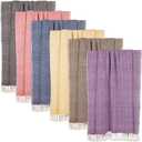 DII Chevron Throw Collection Handloomed Cotton, 50x60, Black