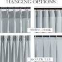Hillcrest 112 Inches Blue Grey Pinch Pleated Semi Sheer Curtains Linen Blend Light Filtering Window Curtain for Living Room Bedroom Pinch Pleat Back Tab Drapes with Hooks 2 Panels 40" W x 112" L x 2