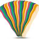 Manaloom Pack of 200 Curved Craft Sticks - 8" Birchwood Popsicle Sticks for Crafts, Jumbo Craft Sticks for Fan Handles, Wedding Programs, DIY Crafting Supplies, (Assorted Colors)