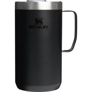 STANLEY Everyday Camp Mug | Drink Through Lid | Cup for Coffee, Tea and Drinks | Insulated Stainless Steel Coffee Mug | BPA-Free (24 Ounces, Black 2.0)