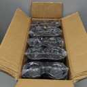 Dandat 50 Pcs Black Hard Plastic Coffee Cup Tea Party Cup with Handle 8 oz Disposable Coffee Mug Bulk Reusable Espresso Mug for Tea Party School DIY Craft Birthday Dessert