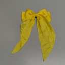 Large Satin Bow Barrettes Clips in Yellow - Hair Accessories for Women