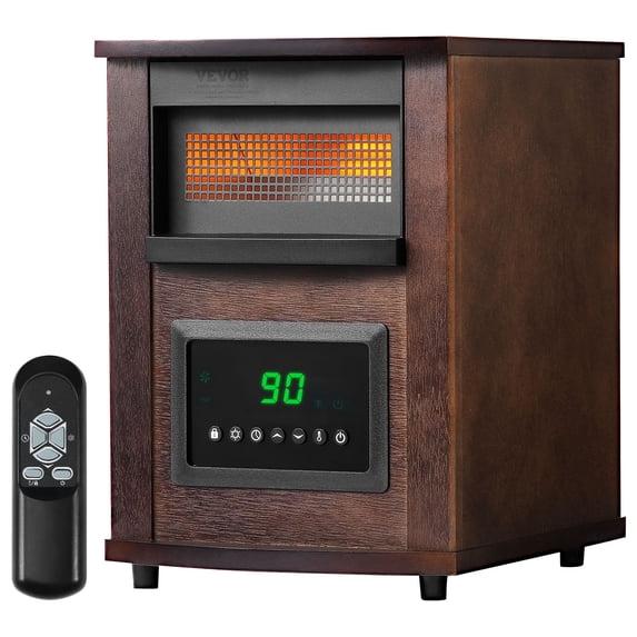 VEVOR Infrared Heater, 1500W Electric Space Heater with Remote Control, LED Screen & 24H Timer, Multiple Temperature Adjustable for Patio Bedroom,Living Room,Studio,Dining Room