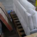 Lexicon Manual Double Reclining Sofa, Polished Microfiber Upholstered 3 Seater Manual Sofa Recliner for Living Room, Wall Hugger, Easy Assembly, Beige