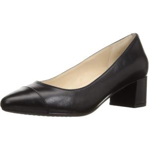 Cole Haan womens The Go-to Block Heel (45mm) Pump, Black Leather Wp, 10 US