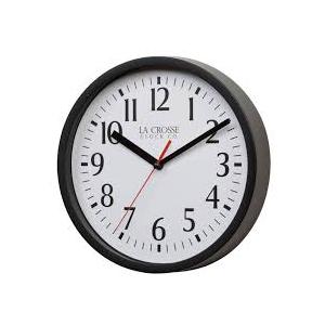 La Crosse 8in Basics Analog Wall Clock Black