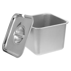 Cabilock Stainless Steel Ice Cream Box - Compact Ice Cream Storage Container with Lid, 17.5 X 14 X 11.8 Cm