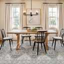 6x9 Area Rugs for Living Room:Washable Oriental Rug for Bedroom Dining Room Carpet 6 by 9 Indoor Non Slip Rubber Backing Neutral Nursery Dorm Home Office Kids 6X9 Blue
