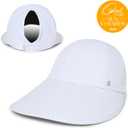 Ponyflo Sunblocker Wide Brim Hat, Patented Womens Ponytail Sun Hat for Adults, UPF 50 Sun Protection