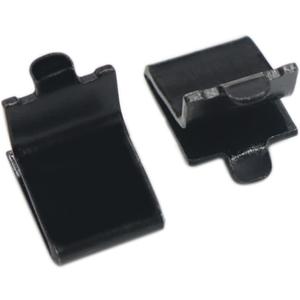 Adjustable Steel Pilaster Shelf Clip Support, Shelving Bracket Clips for Metal and Wood Shelves (14, Black)