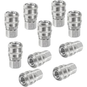S-775 1/4" FNPT A Style Air Fittings, Compatible with Milton A Style Plugs, Pack of 10