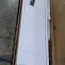 36" x 84" (Double 18" x 84" Doors) Glass Barn Door with 6FT Sliding Door Hardware Kit Included, Assemblely Needed, 5-Panel Frosted Glass, Waterproof PVC Surface, White