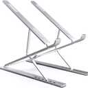 Laptop Stand Adjustable Portable Aluminum for 10" - 17" Laptop Tablet (Silver)