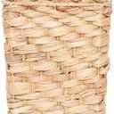 Water Hyacinth Hanging Basket Wall Basket for Organizing Door Decor for Flowers Decorative Baskets with Sticky Hook for Bathroom Dormitory Organizer Natural, 7.9’’X4.7’’X13.4’’ In.