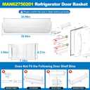 UPGRADED MAN62750201 Refrigerator Door Basket Compatible With LG Kenmore LDCS22220S LDCS22220W 79578022310 Fridge Door Bin Replacement 3194323 AP5977956 PS11711098 EAP11711098