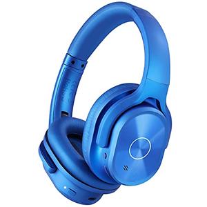 ZIHNIC Active Noise Cancelling Headphones, 40H Playtime Wireless Bluetooth Headset with Deep Bass Hi-Fi Stereo Sound,Over-Ear Headphone,Comfortable Earpads for Travel/Home/Office (Blue)