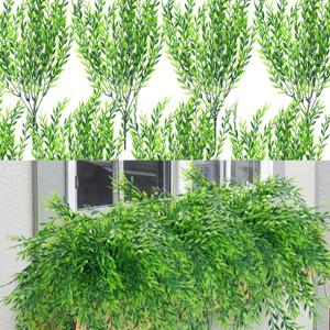 Summer Flower 8pack Fake Plants Weeping Willow Set Artificial Greenery Sterms Hanging Ivy Vine Plant Faux Garland Leaves UV Resistant for Outdoor Porch Party Garden Indoor Home Office Decoration
