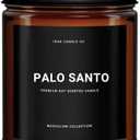 1OAK Palo Santo Candle - Mens Candles for Home - Masculine Candle - Scented Candles for Men - Long Burning Premium - Soy Wax (7oz.) (Amber Jar (7oz))