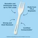 World Centric Compostable TPLA Fork, 6.3" (Pack of 1000)