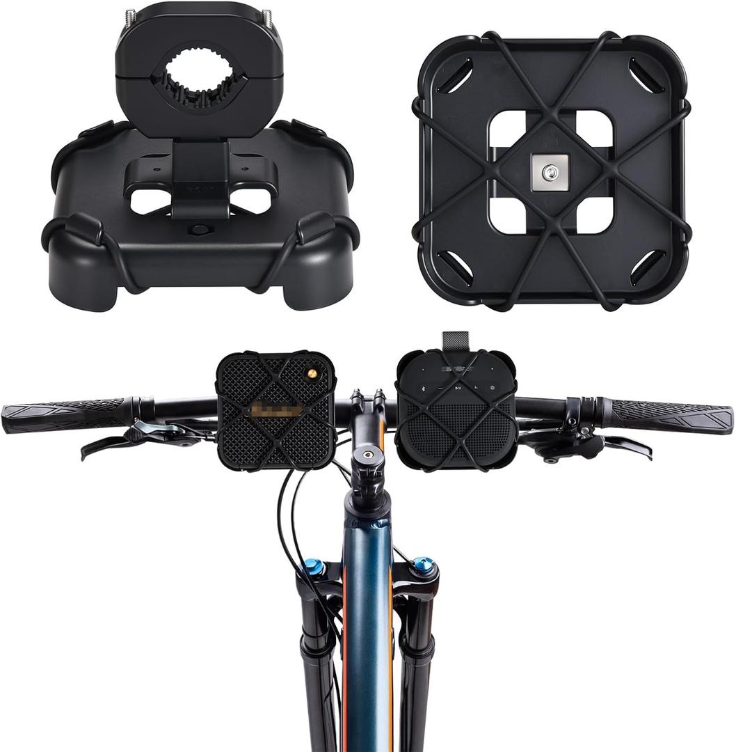Universal Bicycle Handlebar Mounted Bracket for Marshall WILLEN 2 /WILLEN/Bose SoundLink Micro 2 / Micro Speaker, Portable Bluetooth Speaker Mount Holder for Bike/Golf Cart/Boat Railing