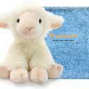 Microwavable & Weighted Stuffed Animals,Lamb Sheep Stuffed Animal 8.5 Inch, 1.1 Lbs,Cute Soft Plush Toys for Boys, Girls, Babies & ToddlersLightly Scented with Lavender