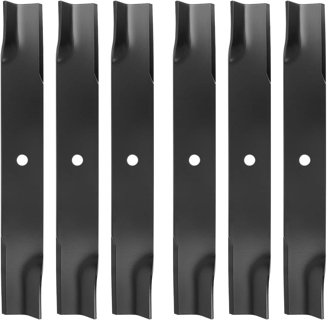 601124 Mower Blades Compatible with Hustler 54" Deck, 797696 High Lift Blades for Hustler Raptor SD, Fastrak, Super Z Series Lawn Mower, Replace for 92-208 601012 797712 (6 Pack)